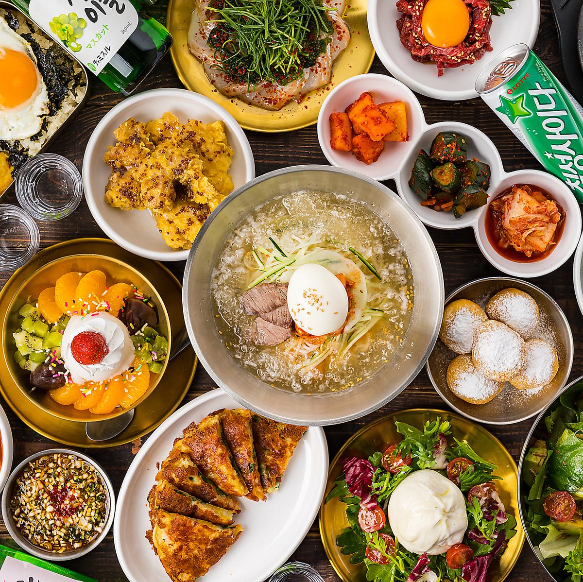 This is the place in Namba where you can enjoy authentic Korean food in a stylish space!