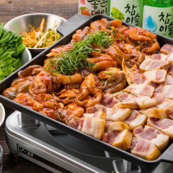 7-item course with jukmi samgyeopsal ★ 2,980 yen