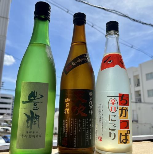 A wide variety of Kyushu local sake