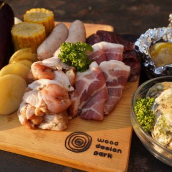 ≪午前の部『手ぶらBBQ』コース≫【冬】ウッドデザインパークセット 6,300円 (税込)