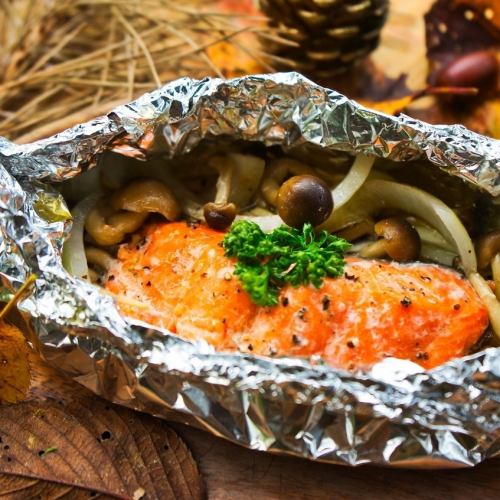 Kinuhime Salmon Grilled in Foil