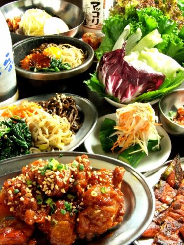 [All-you-can-eat 50 Korean dishes]