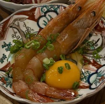 酔っ払い海老ユッケ