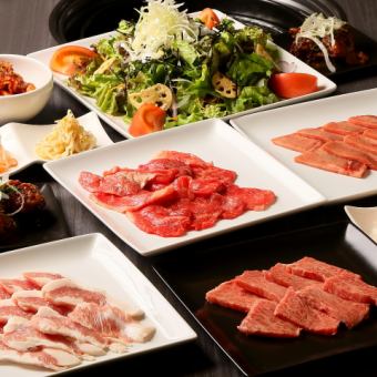 [Limited to Mito store] Miyazaki beef and Kirishima black pork also available! [All-you-can-eat course] 4,500 yen (tax included)