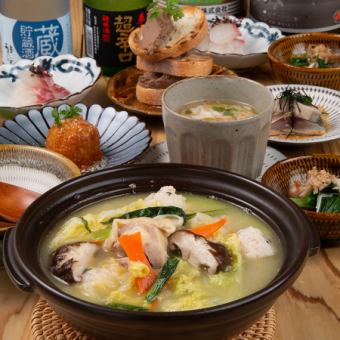 【２ｈ飲み放題付き】水炊きコース≪6,500円（税込）≫※一階のお席のみご利用が可能◎