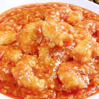 【定番】2H飲み放題付！プリプリ大海老のチリソース、黒酢酢豚、麻婆豆腐など全8品 3980円