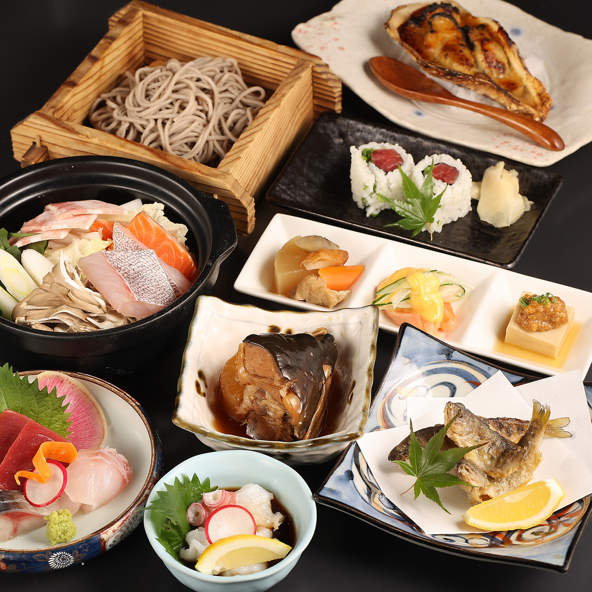 産地直送の新鮮な刺身と旬の海鮮料理を心ゆくまで満喫