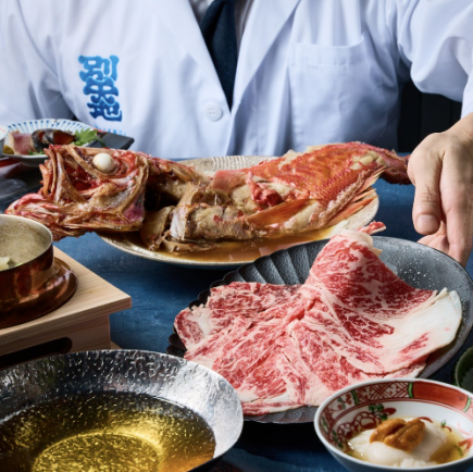 【 席のみ予約専用/全3品5,480円】”黒毛和牛のしゃぶしゃぶ”と”カラスミ蕎麦”の限定コース！