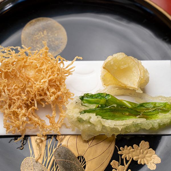 油物：尼鯛の東大揚げ　湯葉　他