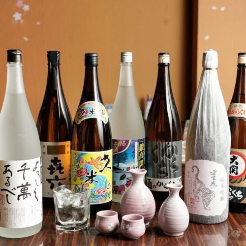 A rich variety of sake and shochu !!