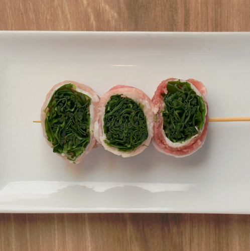 パクチー巻き串