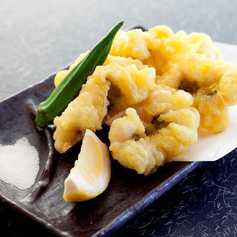 Natural live conger eel tempura
