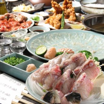 For various banquets and entertainment! [Tessa Zanmai full course] 6 dishes including the famous abalone tecchiri and fresh tessa, 8,500 yen (tax included)