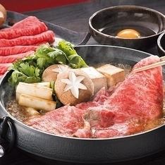 【コース料理限定】純系名古屋コーチンも味わえる「飛騨牛すき鍋」コース(飲放付)8500円