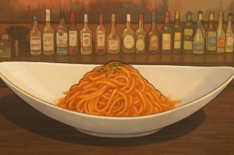 蟹トマトクリームパスタ