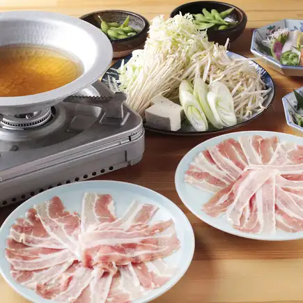 【刺身盛付♪】120分飲放付道産ブランド豚しゃぶ&若鶏ザンギが食べ放題6,500円⇒OPEN記念5,480円