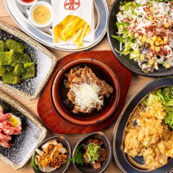 【肉の祭典◎】肉豆腐+味わい広がる塩ユッケ+本気唐揚げ含●2h飲み放付◆肉肉コース4499円⇒