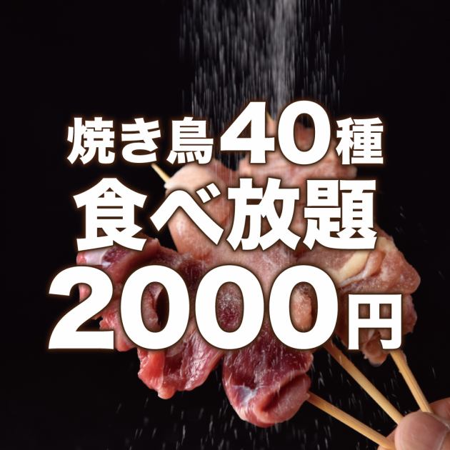 毎日ok 2時間食べ放題 40種焼き鳥食べ放題 3000円 00円 個室居酒屋 いろり屋 盛岡大通店