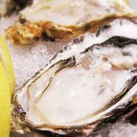 Set of 2 pieces of today's raw oysters + 1 glass of California sparkling wine