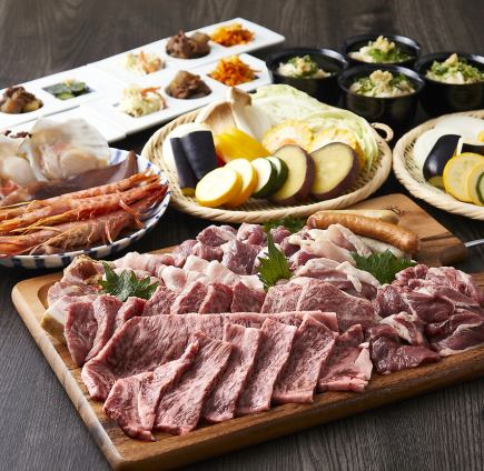 【17時までご来店割】松コース2時間飲み放題◆サロマ和牛、薩摩茶美豚、備中高原鶏豪華コース5品