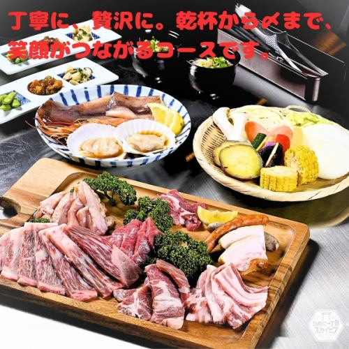 サロマ和牛、薩摩茶美豚、備中高原鶏などこだわりのお肉
