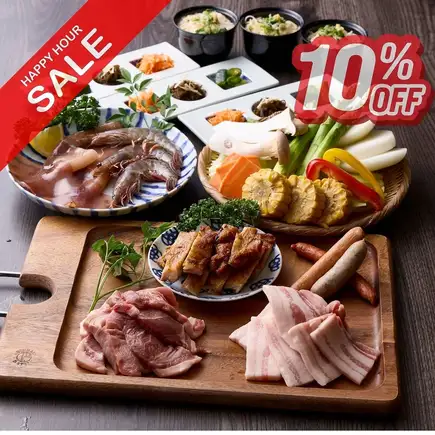 【15時～17時限定】【梅】スタンダードBBQコース（生ビール8種飲み放題付）5,800円→5,220円