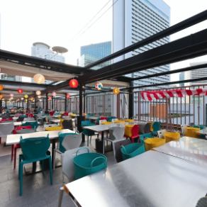 This luxurious plan, which allows you to rent out the entire rooftop, is perfect for large gatherings and commemorative parties.The open space offers panoramic views of Umeda, making it a great place to have fun without worrying about disturbing others.You can freely enjoy food and drinks, and spend a time feeling a sense of unity while experiencing something out of the ordinary, making it highly recommended for event planning.440 seats in summer (220 seats in winter)
