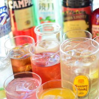 [BASIC all-you-can-drink] 1 hour: 800 yen for women, 1000 yen for men (tax included and charge included)