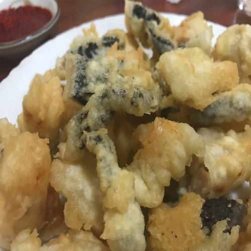 ホルモンの天ぷら