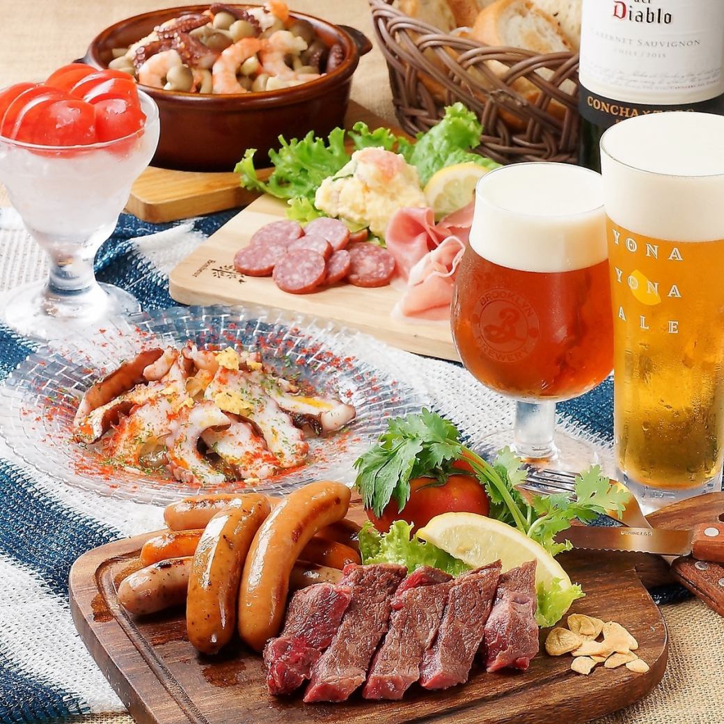 Special course with all-you-can-drink craft beer for just 5,000 yen!