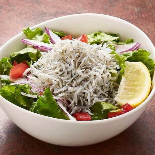 Salad with boiled whitebait from Hyogo Prefecture