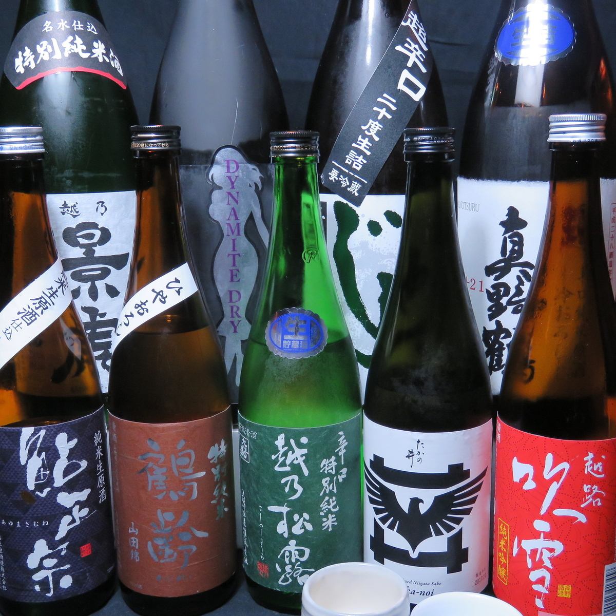 70 types of Niigata local sake are always available!