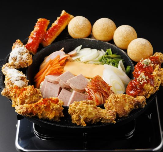 Includes UFO Budae Jjigae Chicken [90 minutes all-you-can-eat lunch] + 20 types of Korean food + soft drink 1,890 yen
