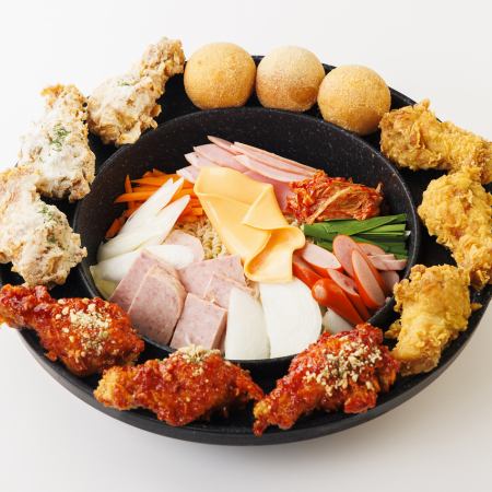 UFOブデチゲチキン付き【ランチ90分食べ飲み放】＋韓国料理20種＋ソフトドリンク1,890円 