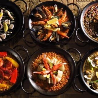 [Available for large groups] Refrain course with 12 dishes, our signature paella, and beef rump
