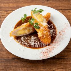 Tamba red chicken cutlet with cheese