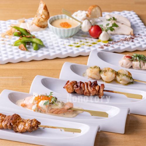 創作焼き鳥が楽しめる★コースは3500円(飲み放題付)～