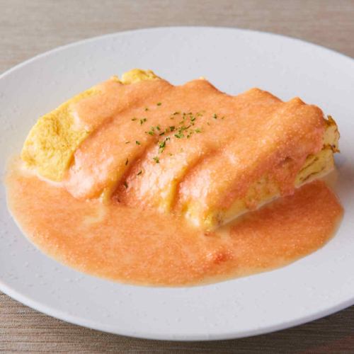 Spicy cod roe and cheese rolled omelet
