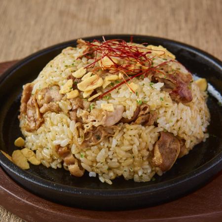 Garlic rice with beef belly