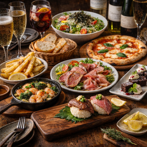 『3時間飲み放題付スペシャルコース』ワンランク上の食べ飲み放題をご堪能あれ♪