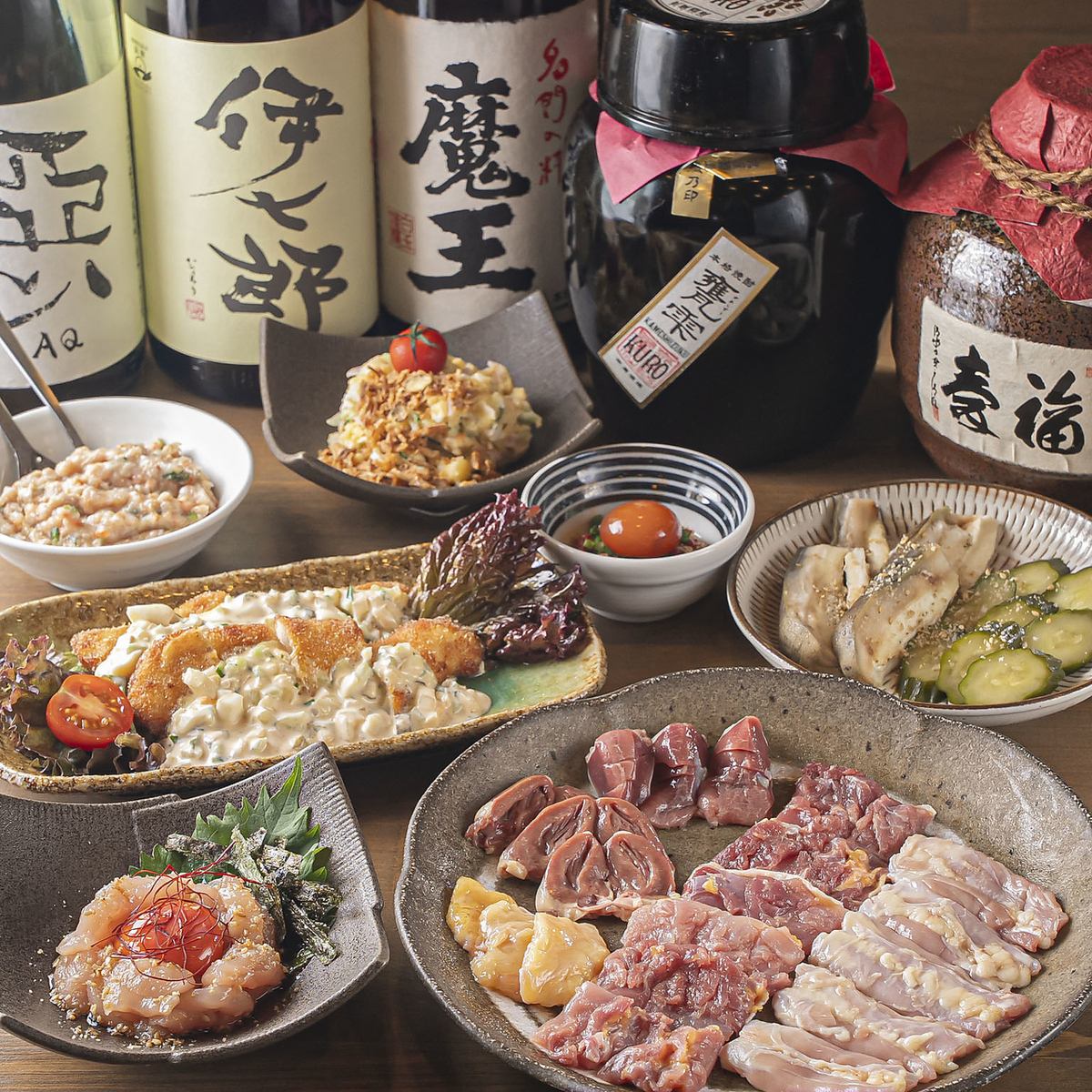 自ら鉄板でお肉（鶏肉）を焼くのが当店流◎