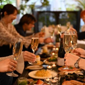 [Wedding after-party course] 120 minutes buffet + 90 minutes all-you-can-drink + welcome drink and other luxurious perks 6,000 yen