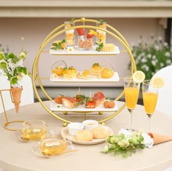 【マンゴーアフタヌーンティー】パフェ等+ノンアルカクテル1杯+カフェフリー+ミニブーケ