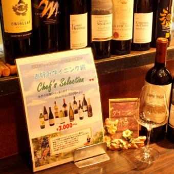 飲みきれなかったワインはお持ち帰りいただくことも可能です。お気軽にお声掛けください。