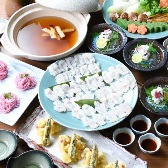 《お料理のみ》夏季限定◆すき鍋コース◆鱧湯引き、鱧の天麩羅、鱧すき鍋が楽しめる￥6,000