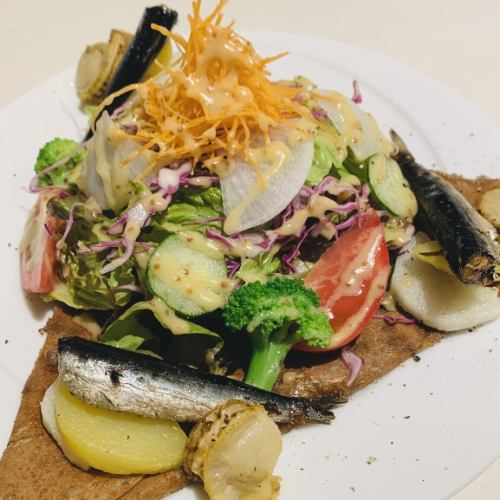 Set B (This month's limited edition galette and drink) Oil sardine galette