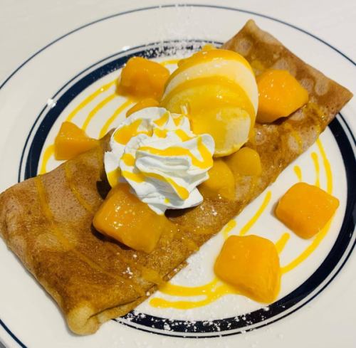 《August only》
~Mango Crepe~

Crepes filled with cassis cream
Alphonso mango gelato
Mango sauce and fresh cream
I added mango

+350 yen for set menu
You can change up your crepes!

#KitaUrawa #KitaUrawaCafe #Urawa #UrawaCafe #MinamiUrawa #MinamiUrawaCafe #HigashiUrawa #HigashiUrawaCafe #NishiUrawa #Yono #YonoHonmachi #YonoHonmachiCafe #KitaYono #SaitamaNewToshin #SaitamaNewToshinCafe #Omiya #OmiyaCafe #SaitamaCity #SaitamaCityCafe #MinamiYono #NakaUrawa #MusashiUrawa #MusashiUrawaCafe #Mango #MangoIceCream #CassisCream #MangoSauce #Crepe #Galette