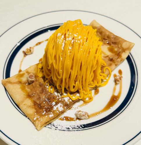 《October only》
~Pumpkin Mont Blanc🎃~

Homemade pumpkin cream
Squeeze it on top of roasted green tea gelato and fresh cream.
Served with brown sugar sauce and walnuts.

You can change the crepe to your set menu for an additional 350 yen!

#KitaUrawa #KitaUrawaCafe #Urawa #UrawaCafe #MinamiUrawa #MinamiUrawaCafe #HigashiUrawa #HigashiUrawaCafe #NishiUrawa #NishiUrawaGourmet #Yono #YonoCafe #YonoHonmachi #YonoHonmachiCafe #KitaYono #SaitamaNewToshin #SaitamaNewToshinCafe #Omiya #OmiyaCafe #SaitamaCity #SaitamaCityCafe #MinamiYono #NakaUrawa #MusashiUrawa #MusashiUrawaCafe #PumpkinMontBlanc #Walnut #BrownSyrup #Galette #Crepe