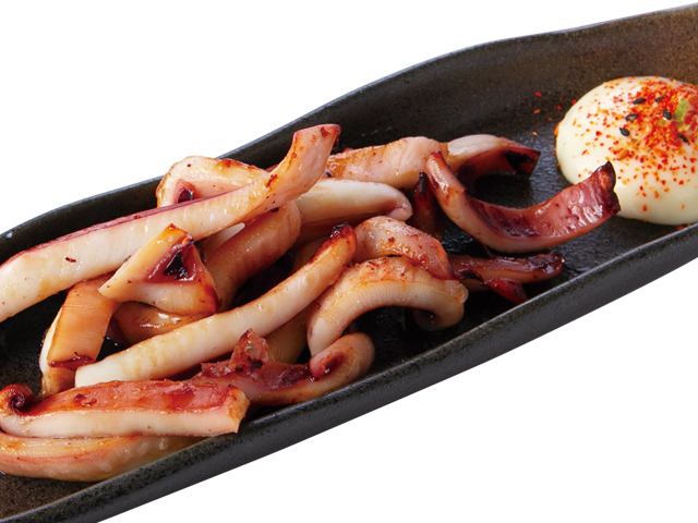 Boiled squid grilled with sauce