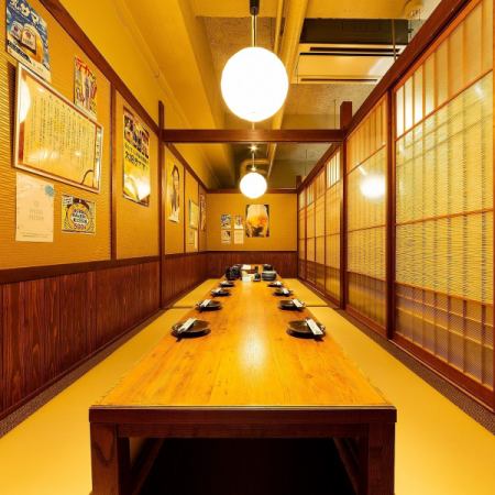 [包間最多可容納10人]在包房中享用九州的特色菜♪我們提供優質的正宗日本料理，包括無限暢飲套餐，請隨意使用。